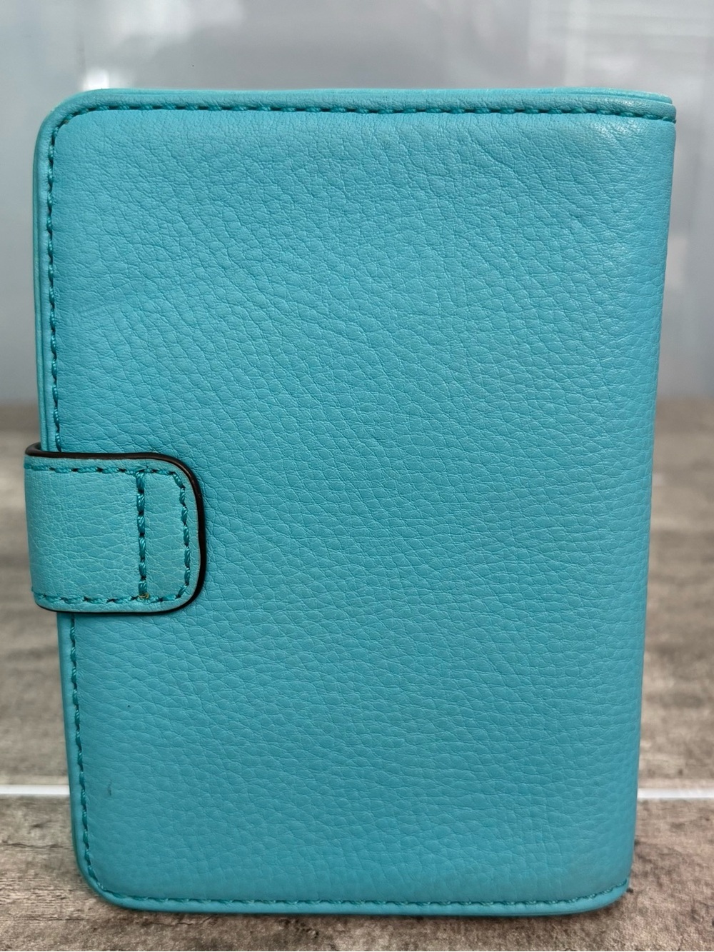 MICHAEL KORS LIGHT BLUE PASSPORT WALLET TRAVEL ORGANIZER CREDIT CARD HOLDER - Picture 2 of 10